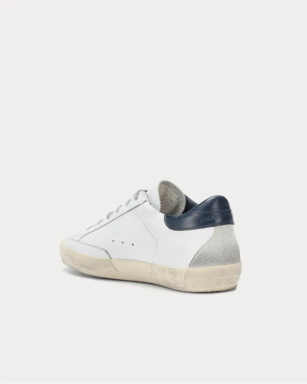 Superstar leather White Blue Low Top Sneakers