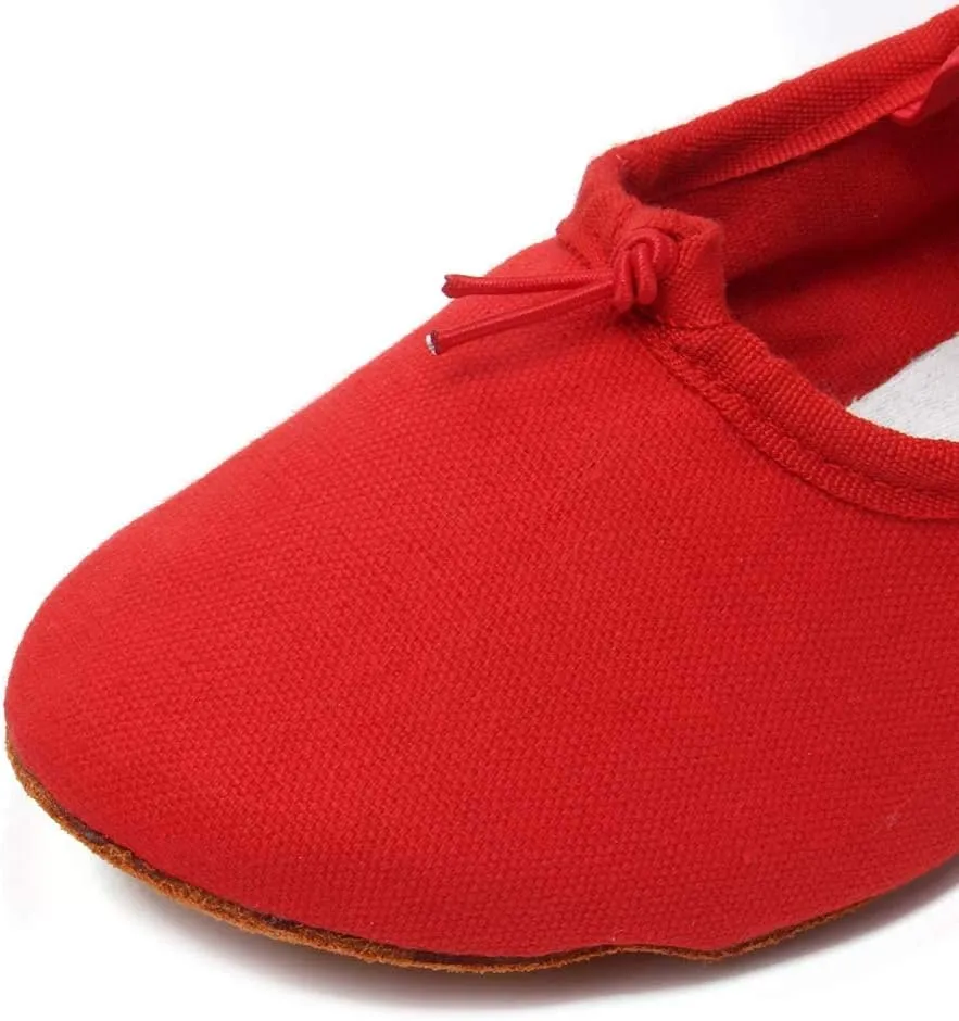 TINRYMX Women Canvas Latin Dance Shoes Ballroom Character Teacher Shoes