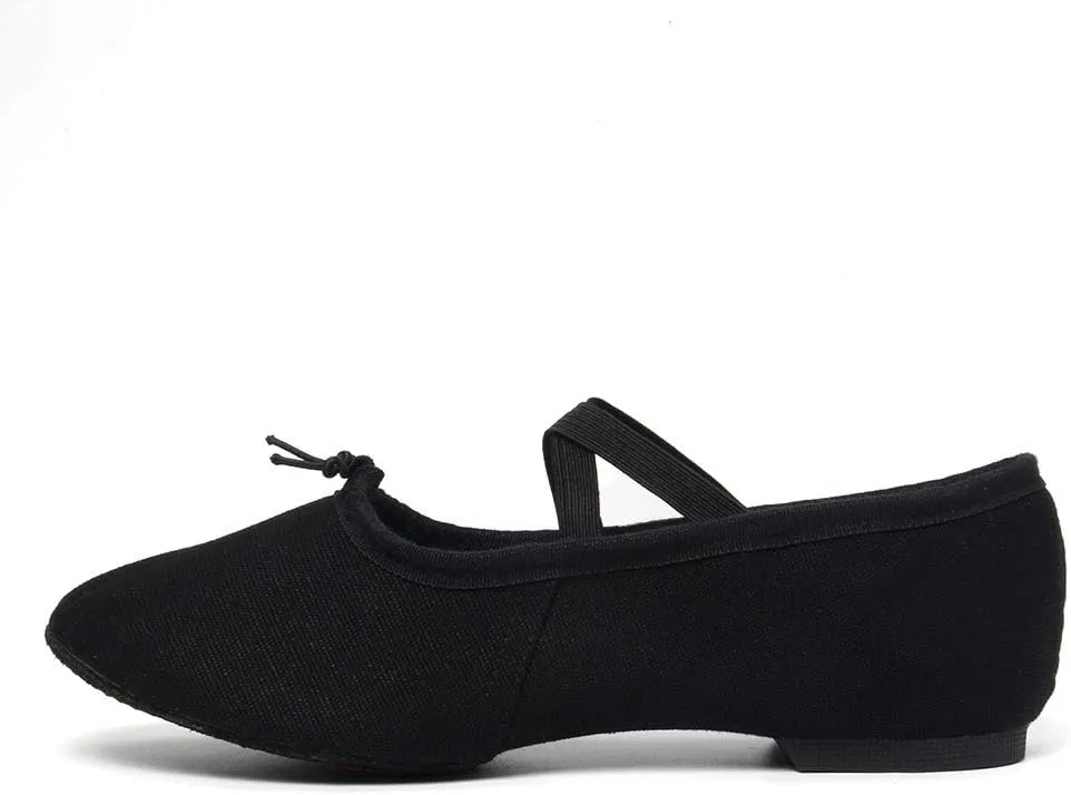 TINRYMX Women Canvas Latin Dance Shoes Ballroom Character Teacher Shoes