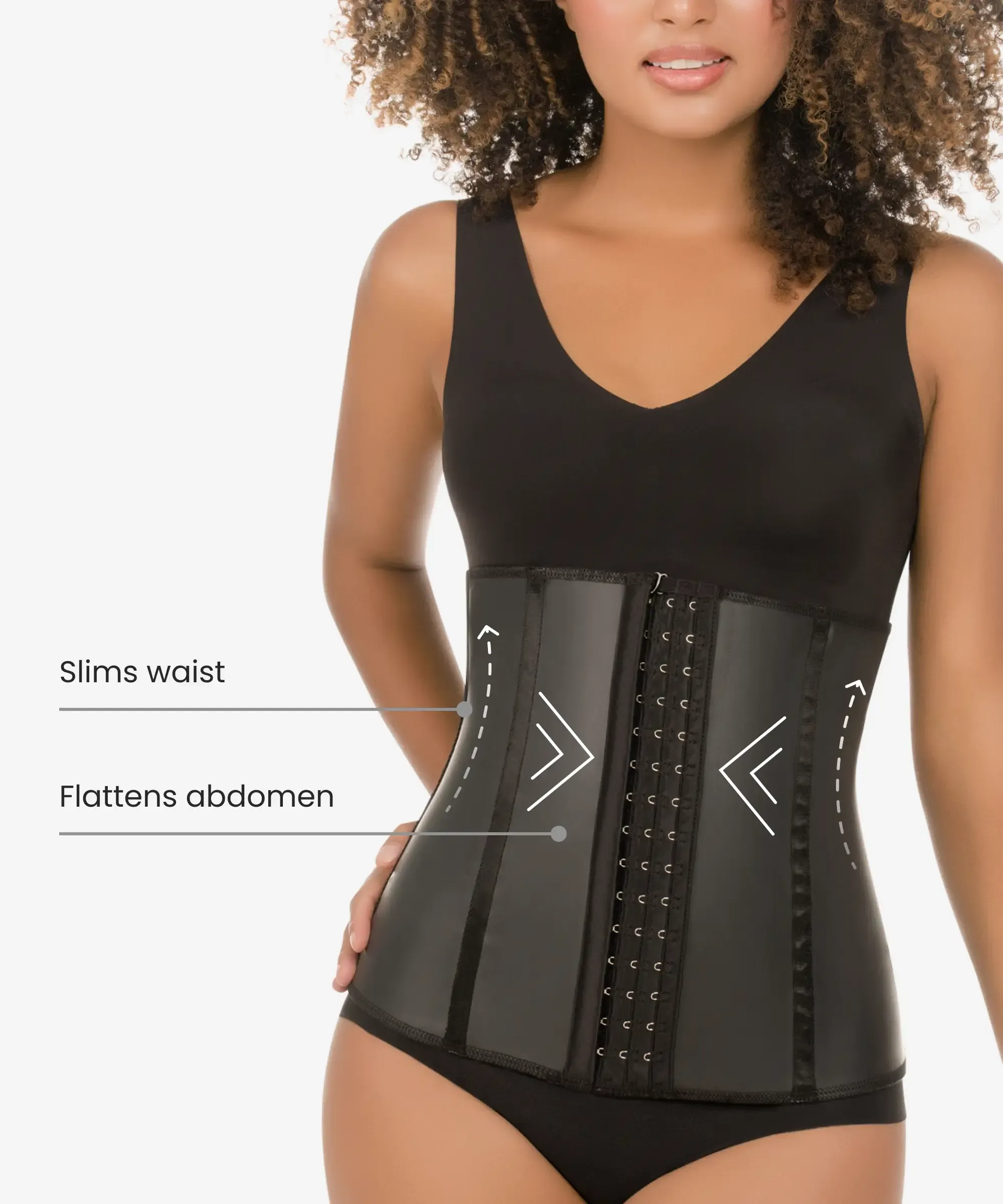 Ultra-lightweight compression latex waist cincher - Style 1320