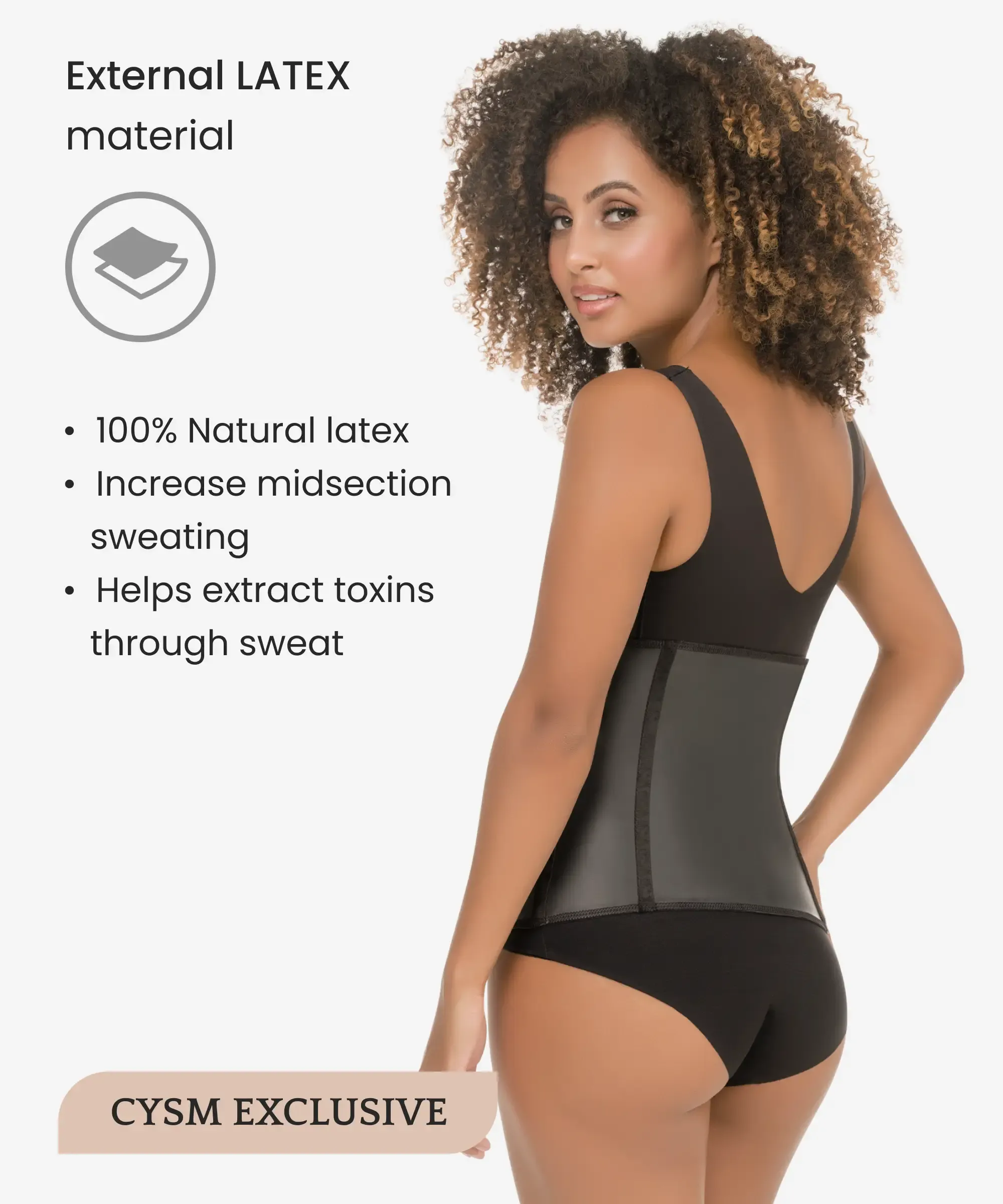 Ultra-lightweight compression latex waist cincher - Style 1320