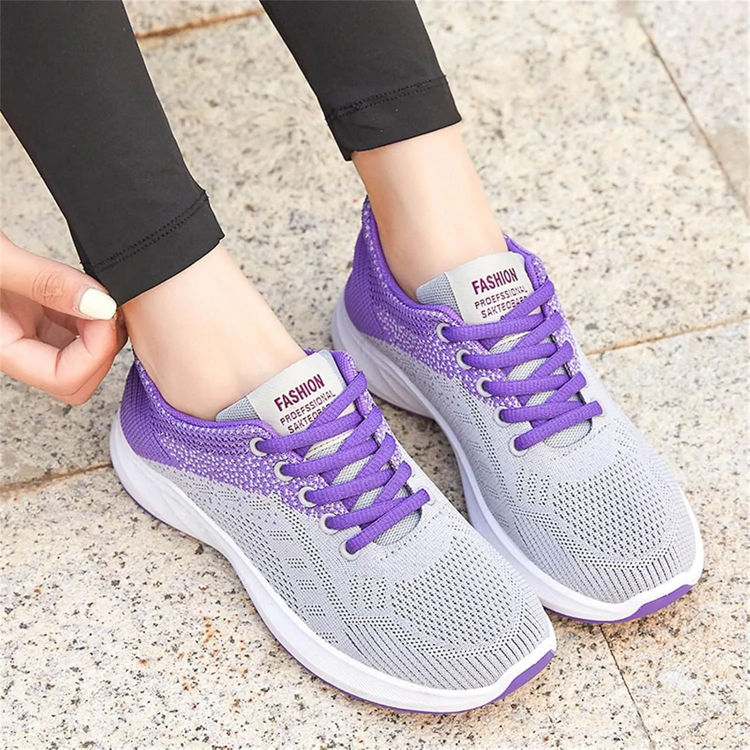 Walking Shoes Women Comfort Running Shoes Lightweight Tennis Shoes Non Slip Gym Workout Shoes Breathable Mesh Sneakers