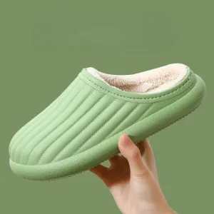 Wholesale New EVA Autumn and Winter Outer Wear Plush Warm Waterproof Thick-soled Anti-slip Cotton Slippers
