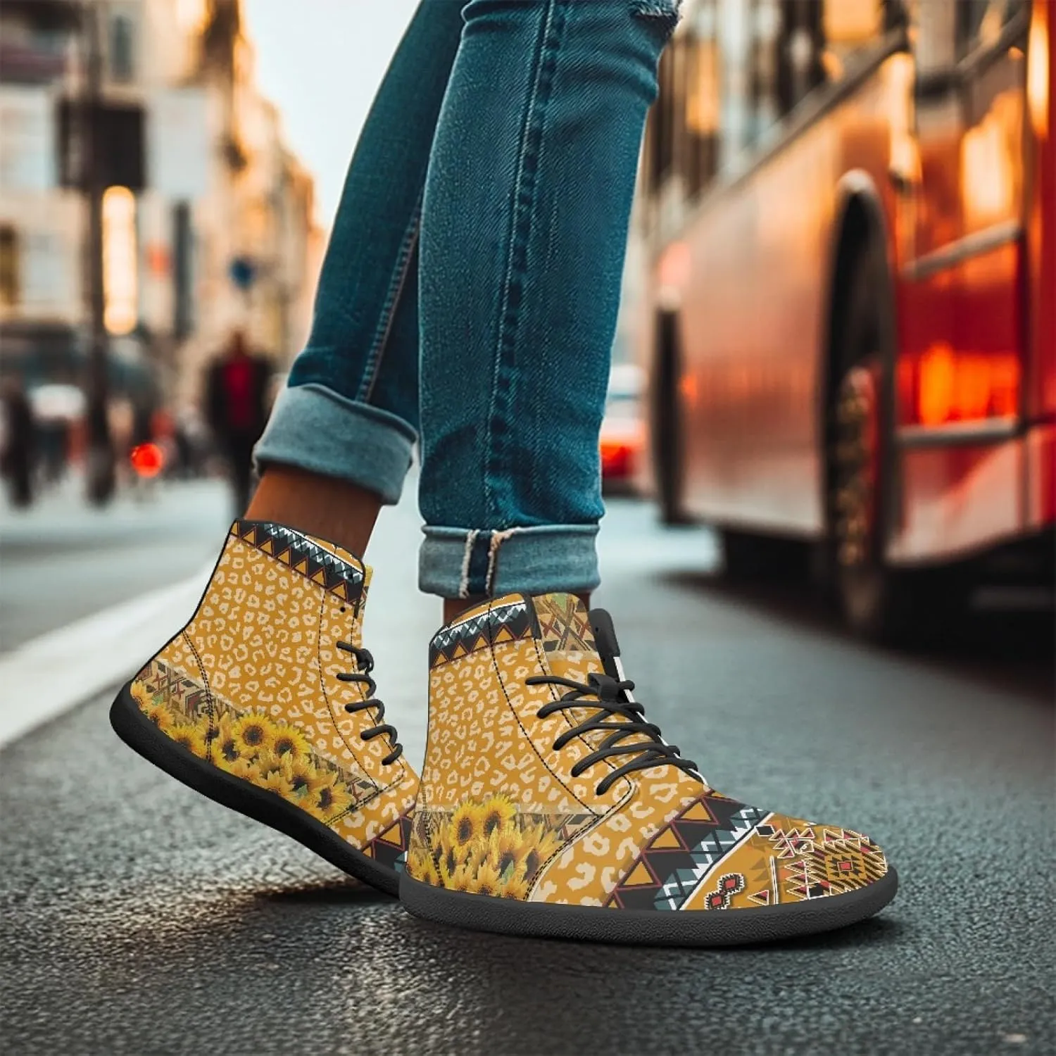 Women's Barefoot Shoes Men's Waterproof High Top Walking Shoes Wide Toe Box Zero Drop Hiking Sneakers