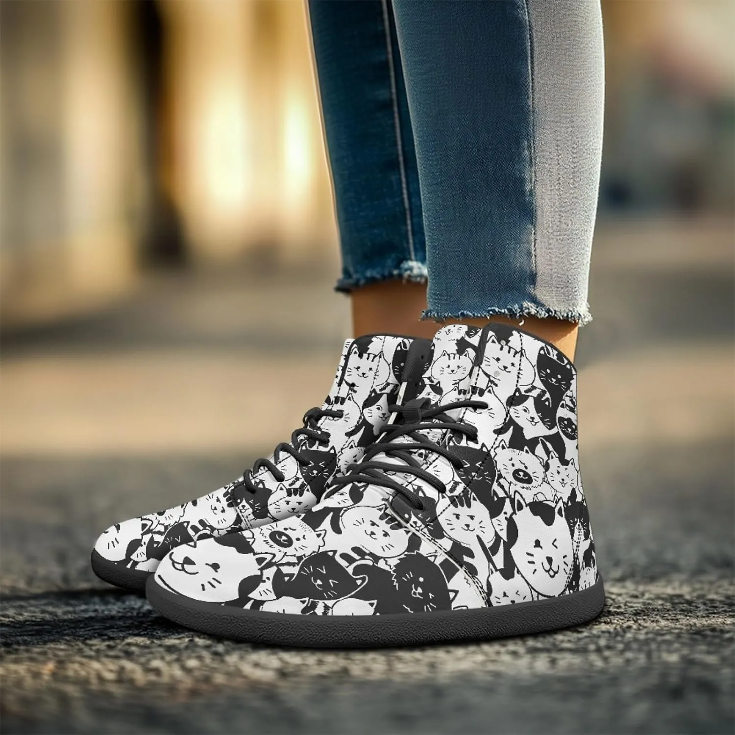 Women's Barefoot Shoes Men's Waterproof High Top Walking Shoes Wide Toe Box Zero Drop Hiking Sneakers