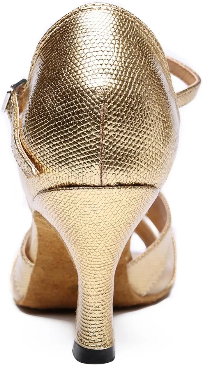 Women's Open Toe Latin Ballroom Dance Shoes Rumba Party Wedding Tango Dance Sandals QRX052