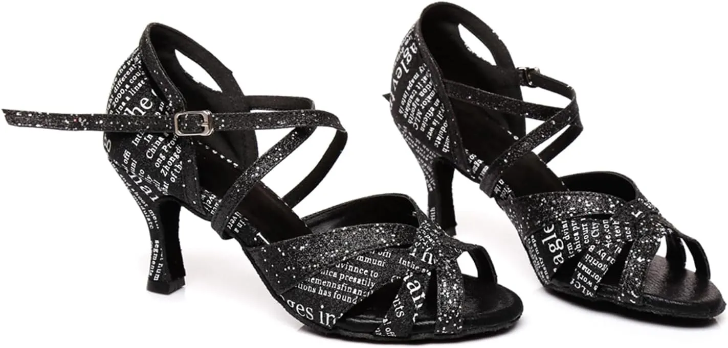 Women's Peep Toe Synthetic Ballroom Tango Latin Party Wedding Practice Performence Dance Shoes