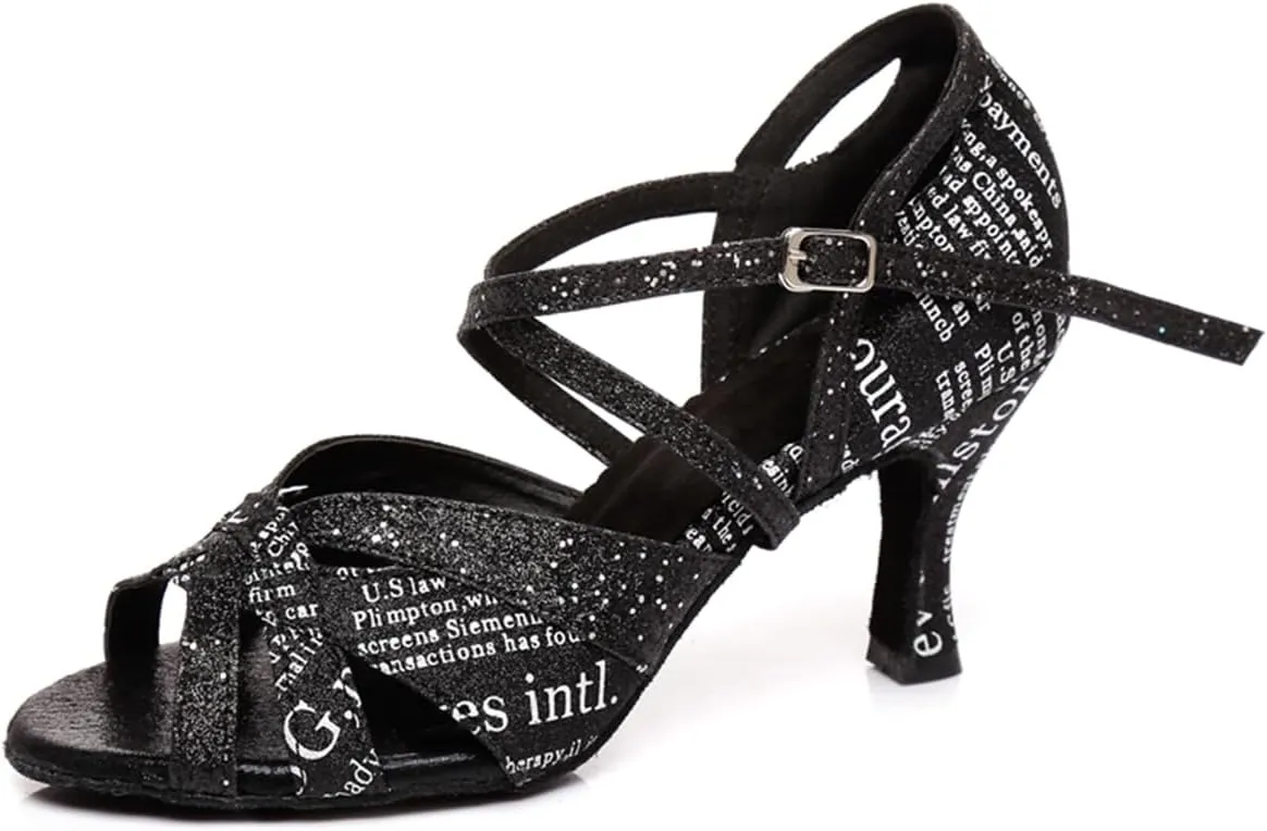 Women's Peep Toe Synthetic Ballroom Tango Latin Party Wedding Practice Performence Dance Shoes