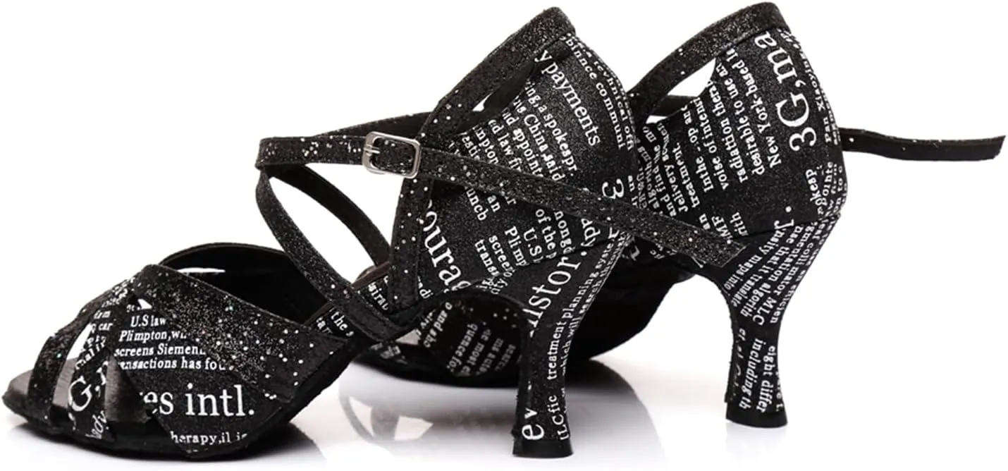 Women's Peep Toe Synthetic Ballroom Tango Latin Party Wedding Practice Performence Dance Shoes
