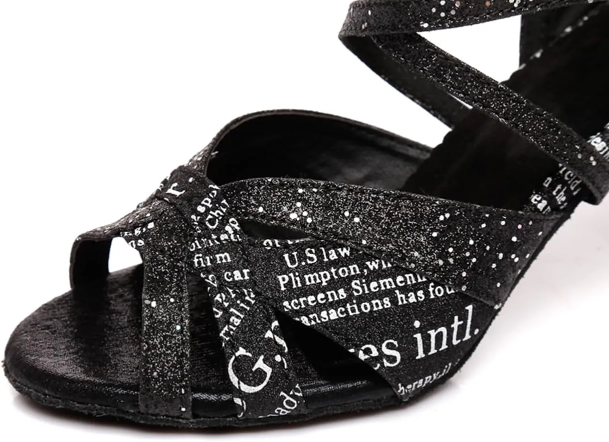 Women's Peep Toe Synthetic Ballroom Tango Latin Party Wedding Practice Performence Dance Shoes