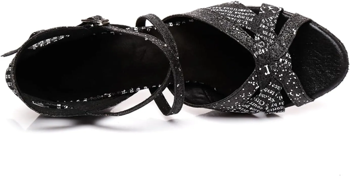 Women's Peep Toe Synthetic Ballroom Tango Latin Party Wedding Practice Performence Dance Shoes