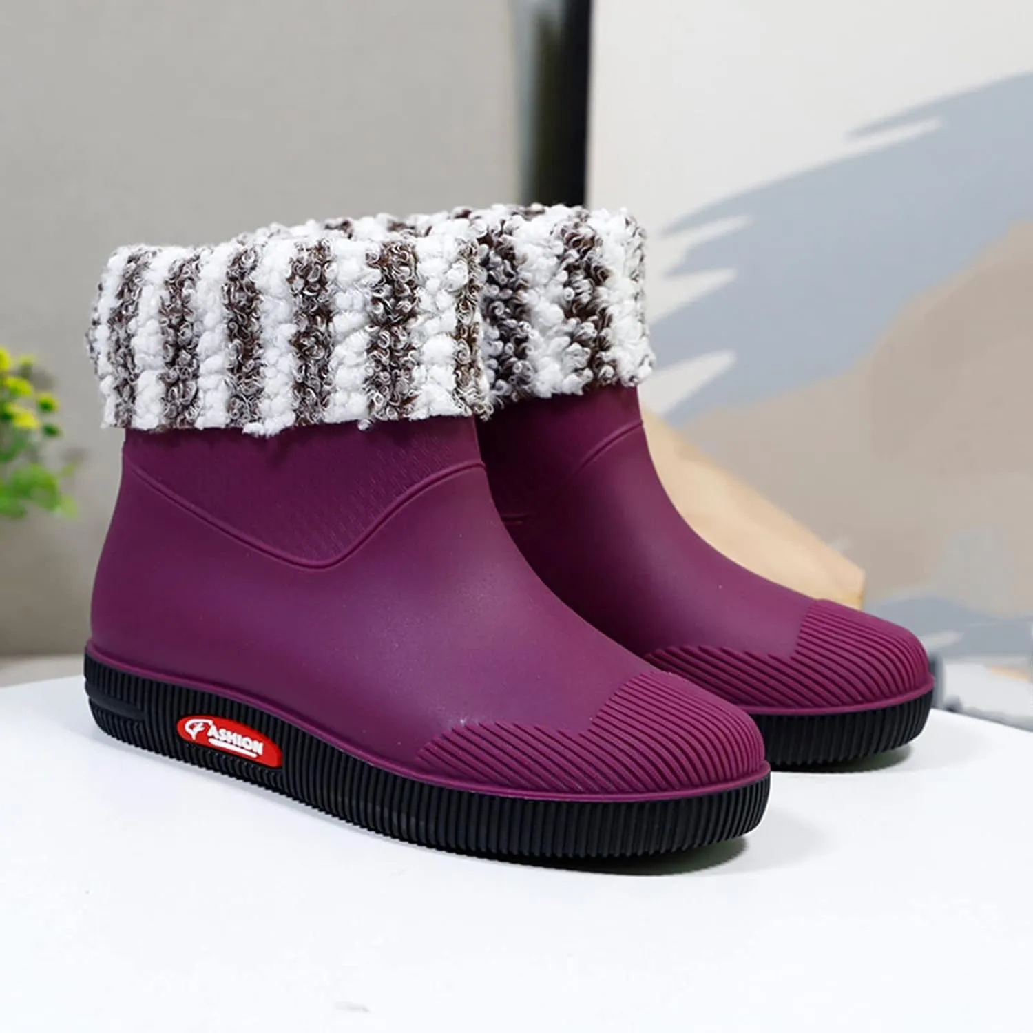 Womens Rain Boots Mid Calf Warm Lined Mens Grounded Footwear Fall Booties 2024 Orthopedic Barefoot Shoes Women Rain Boots Black Waterproof Mid Calf Womens Hiking Boots