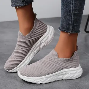 Womens Walking Shoes Mesh Sock Shoe Breathable Slip On Fashion Sneakers Comfortable Athletic Workout Tennis Running Sneakers Non Slip Sock Casual