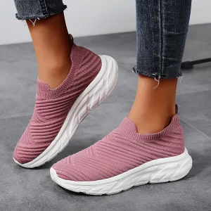 Womens Walking Shoes Mesh Sock Shoe Breathable Slip On Fashion Sneakers Comfortable Athletic Workout Tennis Running Sneakers Non Slip Sock Casual